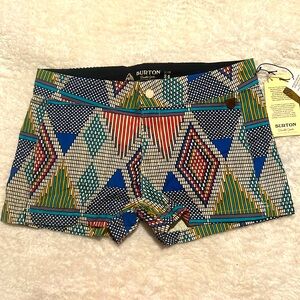 Burton Multicolor Geometric Athletic Shorts